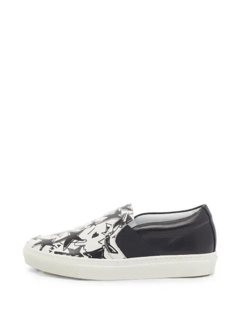 Lanvin Pre-Owned star-print slip-on sneakers White 1343063