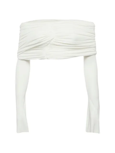 424 draped off-shoulder top Neutrals 1313323