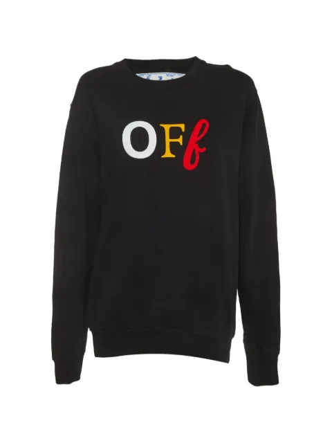 Off-White Pre-Owned logo-print oversized sweater Black 1324672