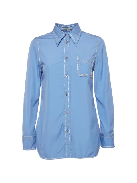 Prada Pre-Owned cotton long-sleeve shirt Blue 1293091
