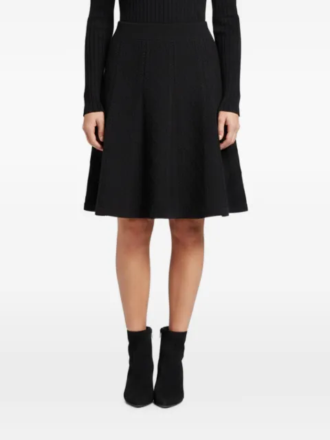 SANDRO ribbed flared midi skirt Black 1349904