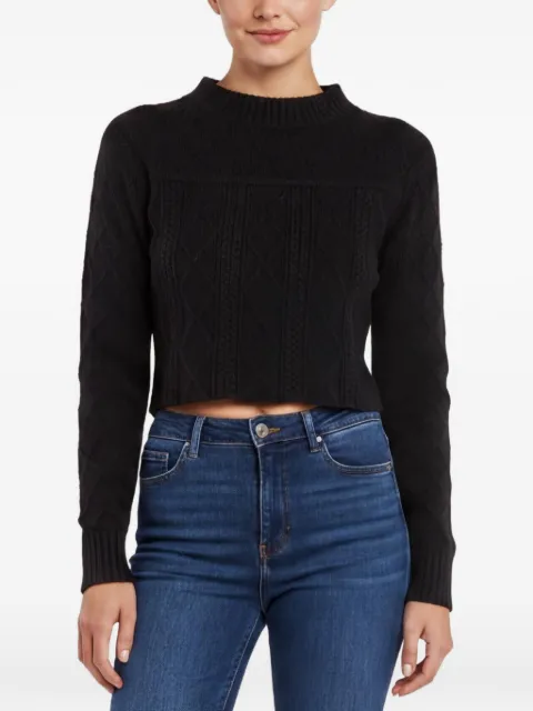 SANDRO ribbed-knit cropped sweater Black 1349917