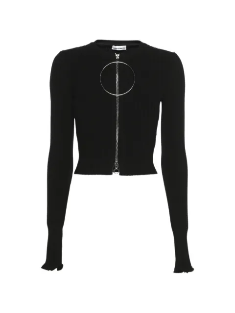 Paco Rabanne Pre-Owned cropped zip-up cardigan Black 1290293