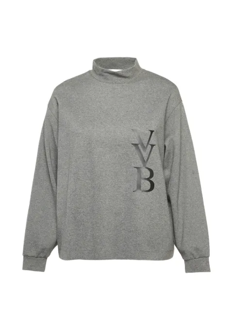 Victoria Victoria Beckham logo-appliqué knit sweater Grey 1307170