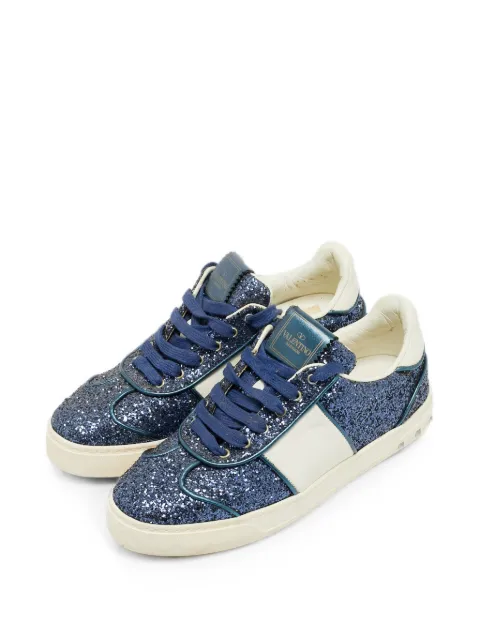 Valentino Garavani Pre-Owned Flycrew Rockstud sneakers Blue 1314378