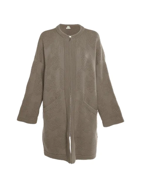 Hermès Pre-Owned zip-up coat Brown 1334676