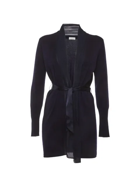Brunello Cucinelli Vintage belted knit cardigan Blue 1315833