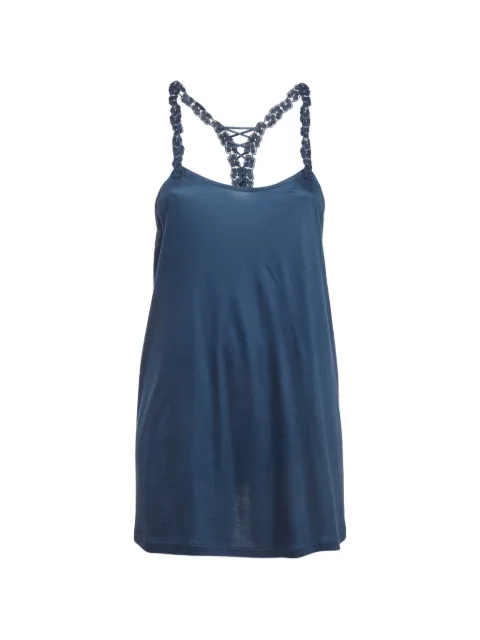 La Perla lace-trim tank top Blue 1307024