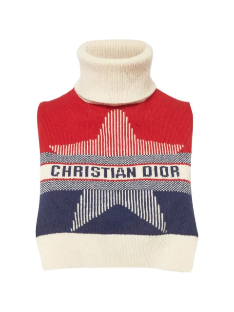 Christian Dior Pre-Owned star-motif sleeveless vest Neutrals 1339122