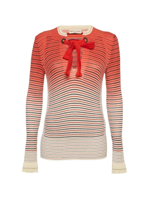 Sonia Rykiel Pre-Owned striped long-sleeve sweater Red 1303251