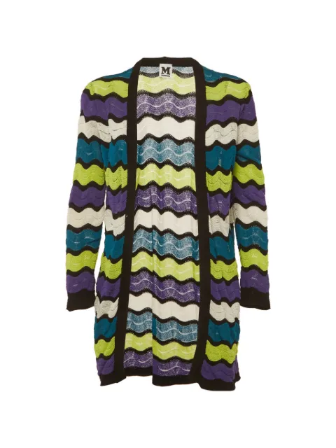 Missoni Pre-Owned chevron knit open-front cardigan Purple 1280350