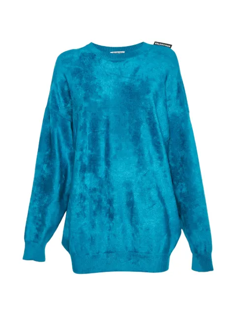 Balenciaga Pre-Owned velvet jersey sweater Blue 1325449