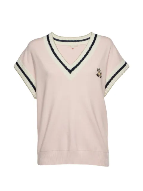 Maje Monette pony applique sweater Pink 1326772