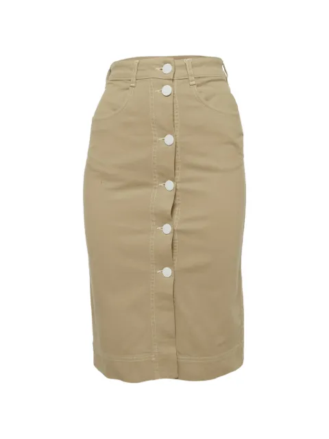 See by Chloé button-up pencil mini skirt Neutrals 1293078