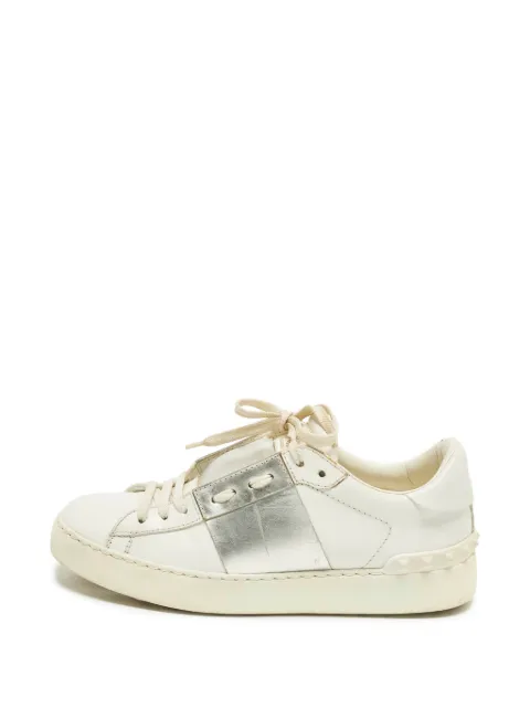 Valentino Garavani Pre-Owned Open leather sneakers Neutrals 1317119