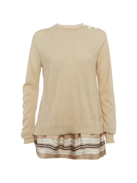 Louis Vuitton Pre-Owned layered-hem sweater Neutrals 1291964