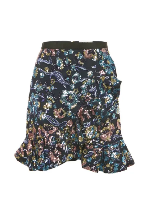 Self-Portrait sequin-embellished mini skirt Blue 1277661