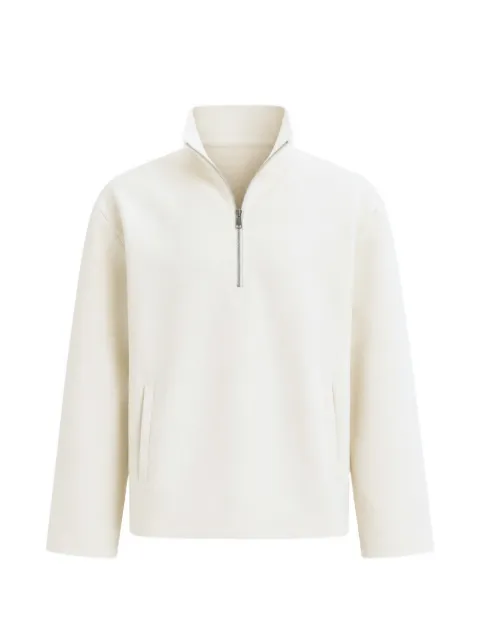 COMMAS quarter-zip jersey sweater White FW26T011003