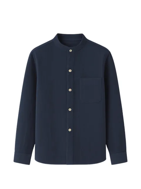 COMMAS stand-collar long-sleeve shirt Blue PF26H022078