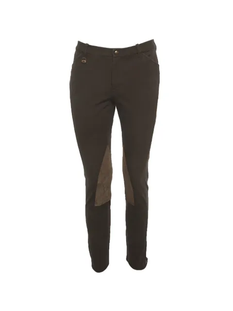 Ralph Lauren Vintage suede-panel trousers Brown 1309579