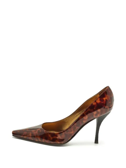 Sergio Rossi tortoise-shell pointed-toe heeled pumps Brown 1300744