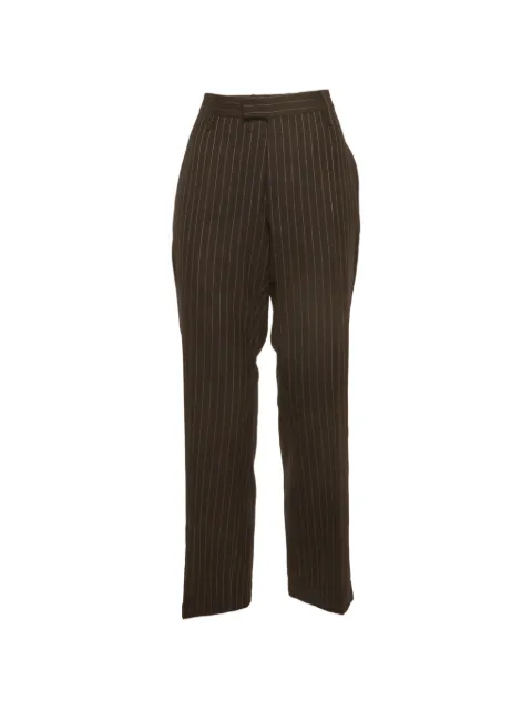 Gucci Pre-Owned pinstripe-pattern trousers Brown 1292959