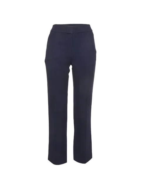 Louis Vuitton Pre-Owned crepe straight-leg trousers Blue 1292158