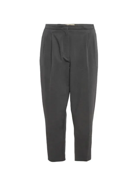Prada Pre-Owned pleated cropped trousers Grey 1347557
