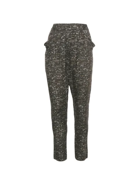 JOSEPH animal-print tapered trousers Brown 1257204