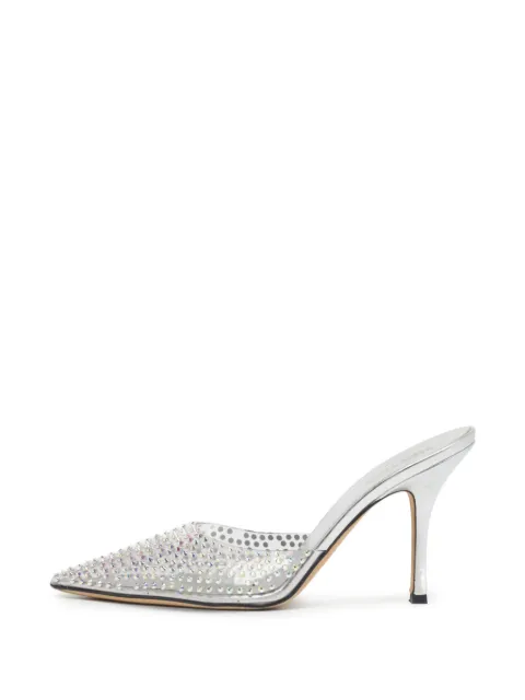 Paris Texas Hollywood crystal-embellished mules White 1308387
