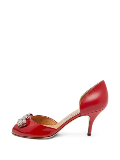 Ferragamo Pre-Owned Belinda embellished sandals Red 1276487