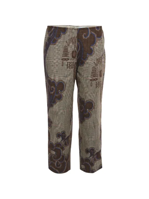 PUCCI Pre-Owned plaid straight-fit trousers Brown 1313717