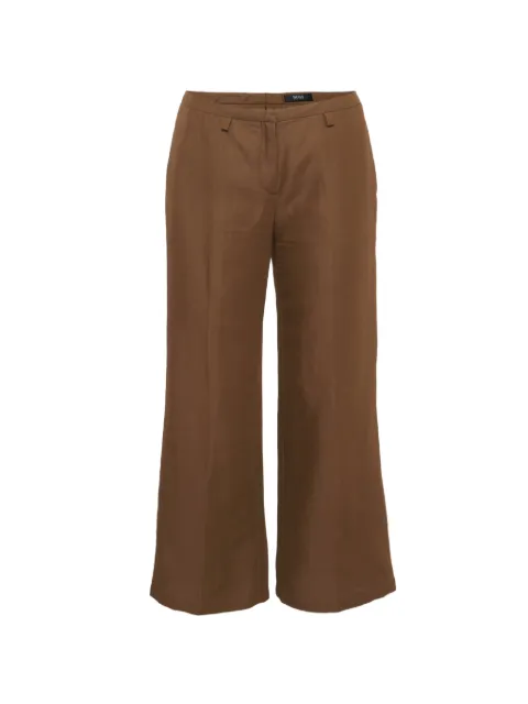 BOSS straight-fit pleated trousers Brown 1356073