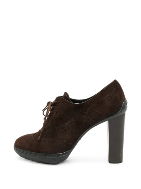 Tod's Vintage brogue-detail lace-up pumps Brown 1303900
