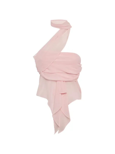 Danielle Guizio chiffon wrap top Pink 1258847