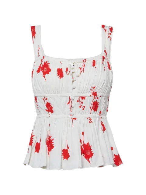 Self-Portrait floral-print top White 1299882