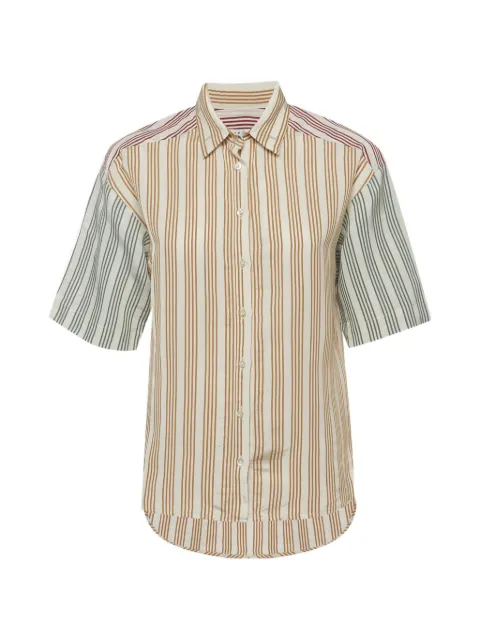 SANDRO Leopold striped shirt Neutrals 1340092