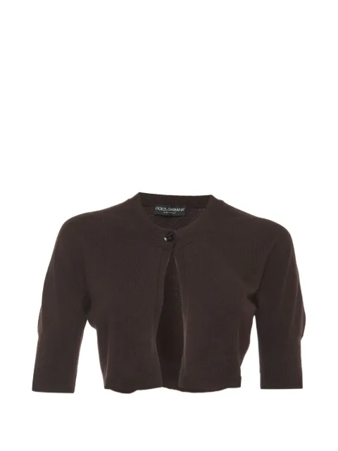 Dolce & Gabbana Pre-Owned cropped short-sleeve cardigan Brown 1313231