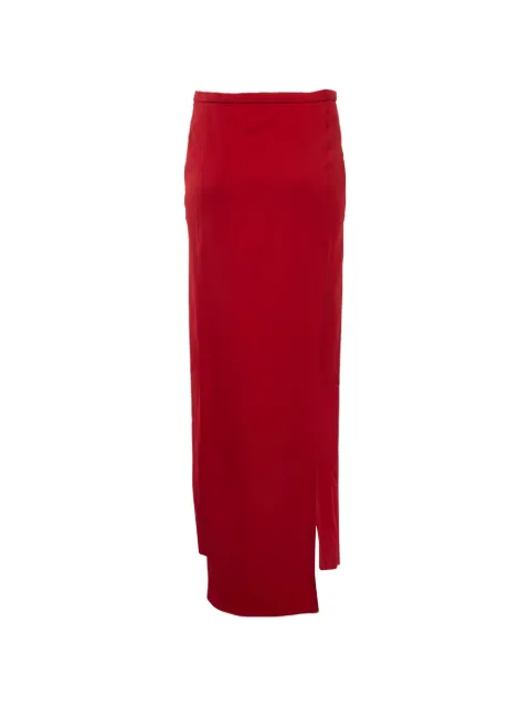 Courrèges Pre-Owned slit maxi skirt Red 1342503