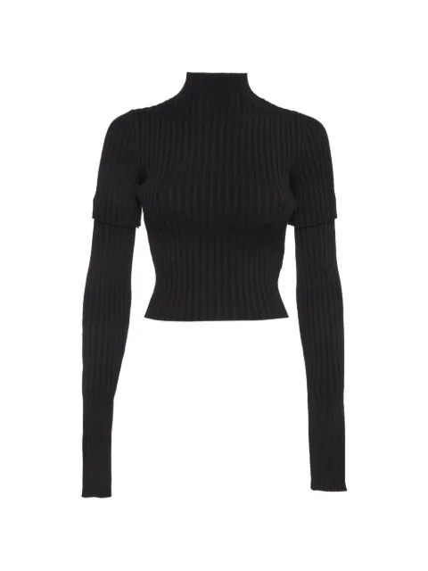 Balenciaga Pre-Owned cut-out rib knit sweater Blue 1304126