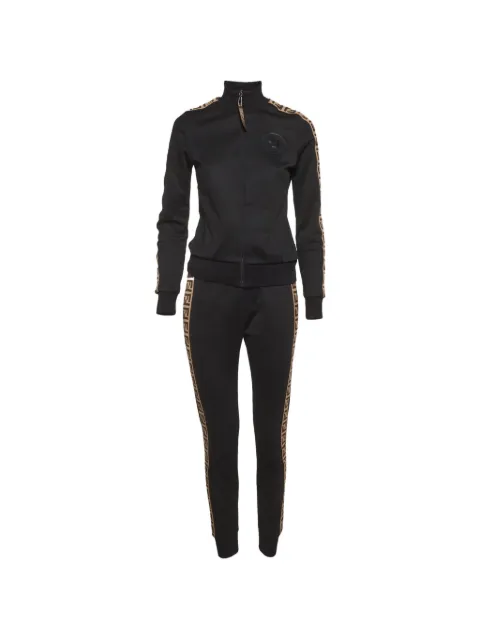 Fendi Pre-Owned FF logo-tape track suit Black 1301329