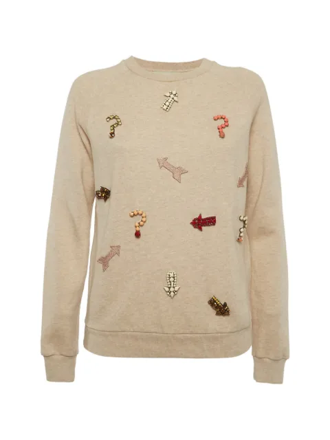 Stella McCartney Pre-Owned embellished knit sweatshirt Neutrals 1315336