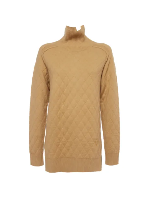 Burberry Pre-Owned quilted turtleneck sweater Neutrals 1315960