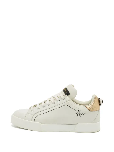 Dolce & Gabbana Pre-Owned Portofino lace-up fastening sneakers Neutrals 1312643