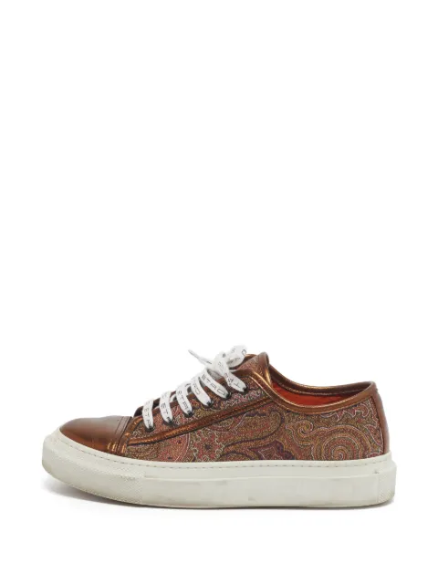 Etro Pre-Owned Paisley-pattern low-top sneakers Brown 1340861