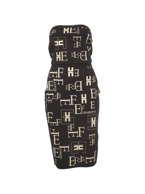 Elisabetta Franchi jacquard knit midi skirt set Black 1302558
