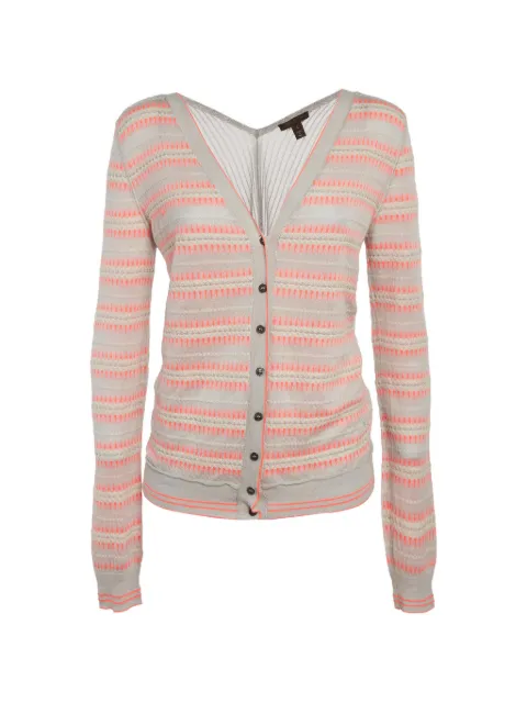 Louis Vuitton Pre-Owned lurex-knit cardigan Grey 1316028