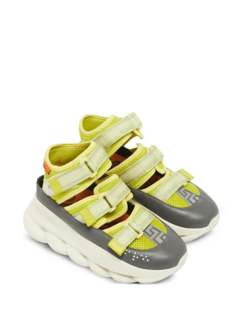 Versace Pre-Owned Chain Reaction touch-strap sneakers Grey 1347198