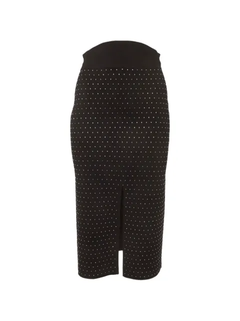 SANDRO rhinestone-embellished midi skirt Black 1316761