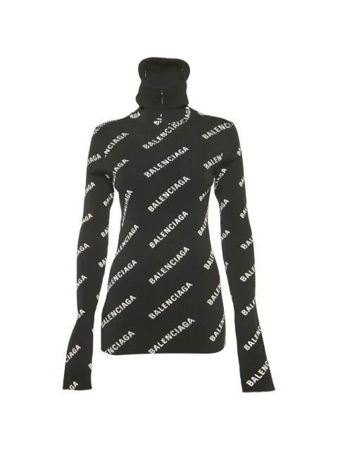 Balenciaga Pre-Owned logo-print sweater Black 1271321